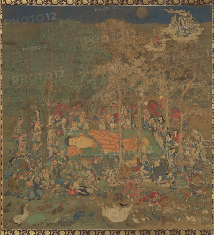 Death of the Historical Buddha (Nehan-zu), 14th century. Creator: Unknown.