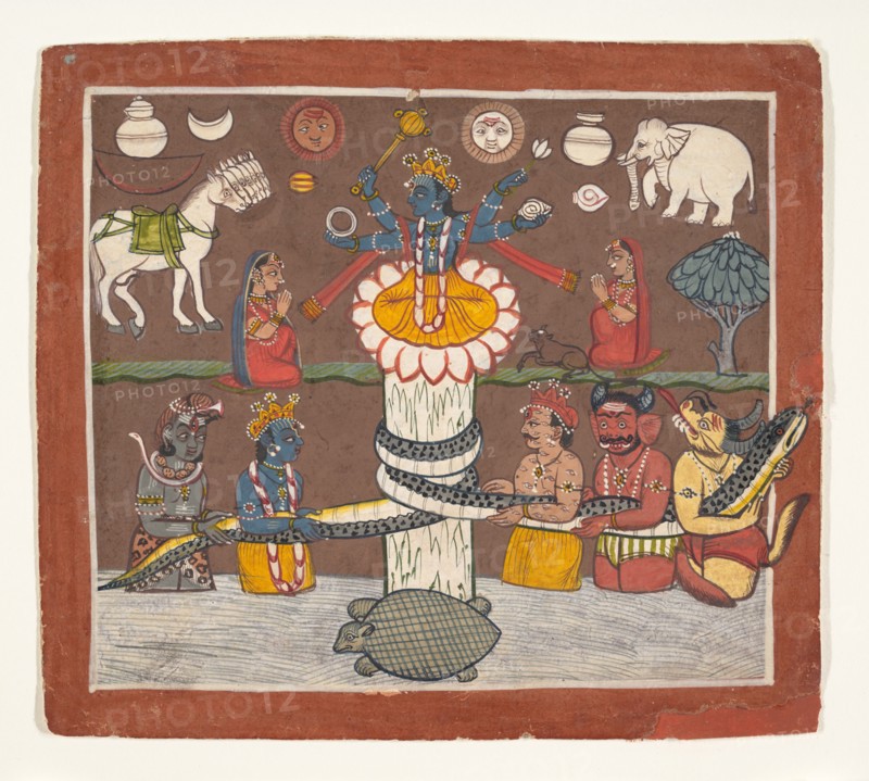 The Churning of the Ocean of Milk, ca. 1780-90. Creator: Unknown.