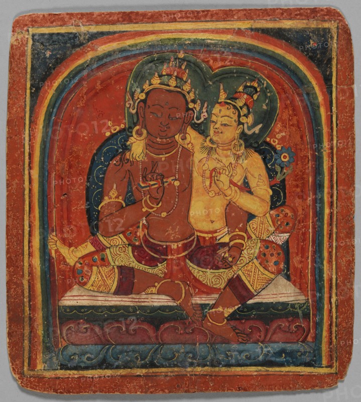 Initiation Card (Tsakalis): Nirvana Vishkambhin, early 15th century. Creator: Unknown.