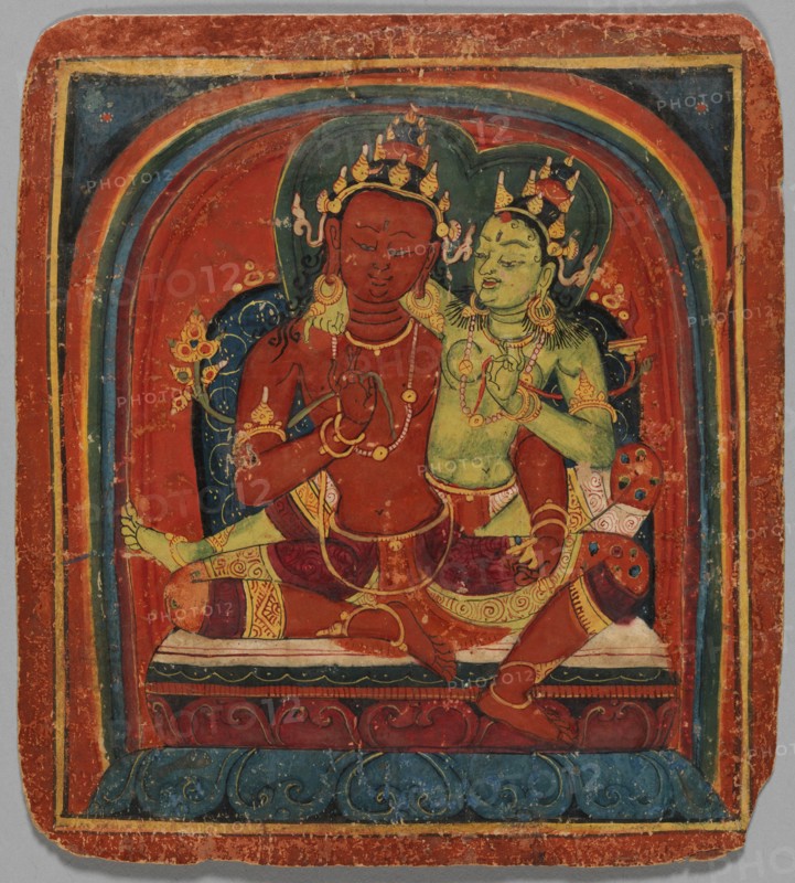Initiation Card (Tsakalis): Bodhisattva Samantabhadhra, early 15th century. Creator: Unknown.