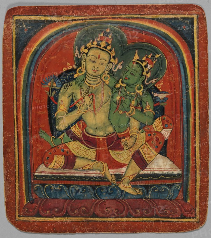 Initiation Card (Tsakalis): Manjushri, early 15th century. Creator: Unknown.