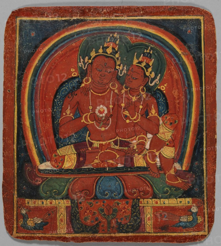 Initiation Card (Tsakalis): Amitabha, early 15th century. Creator: Unknown.