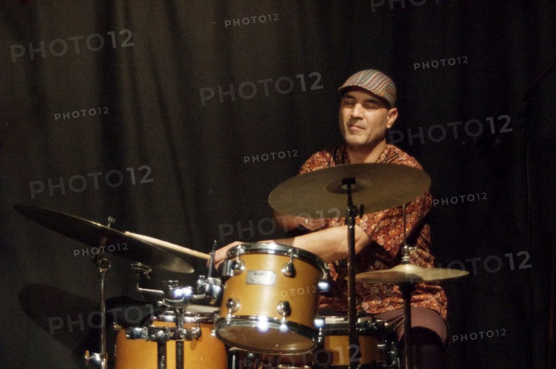 Elias Kacomandis, Carmen Souza's Silver Messengers, Verdict Jazz Club, Brighton East Sussex, 2019. Creator: Brian O'Connor.