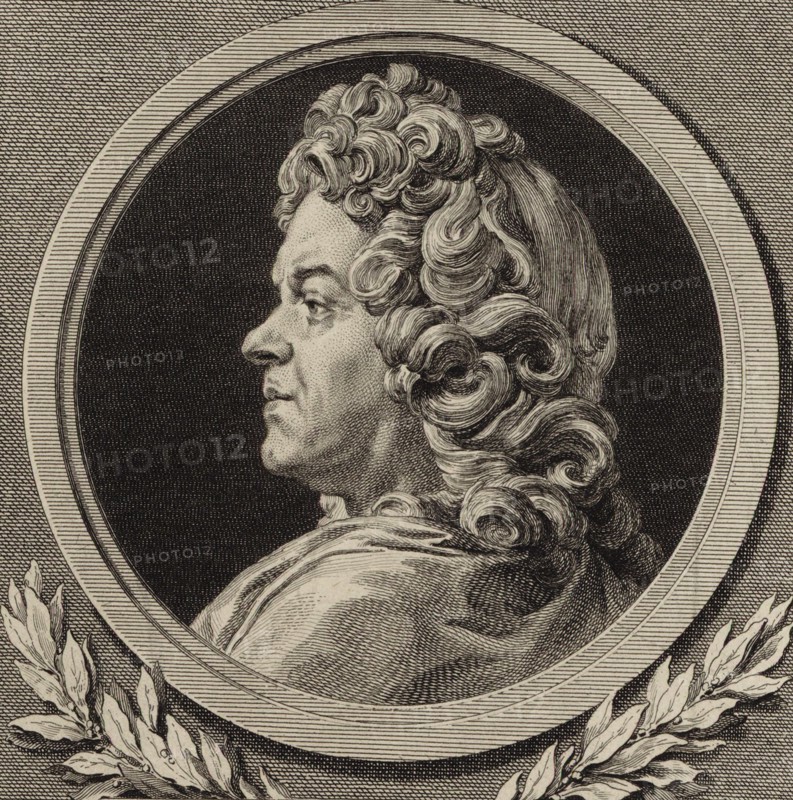 Portrait of the composer Jean-Baptiste Lully (1632-1687), 1770. Creator: Saint-Aubin, Augustin, de (1736-1807).
