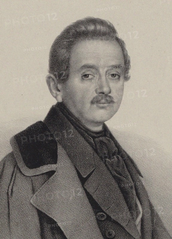 Portrait of the composer Alexei Fyodorovich Lvov (1798-1870). Creator: Anonymous.