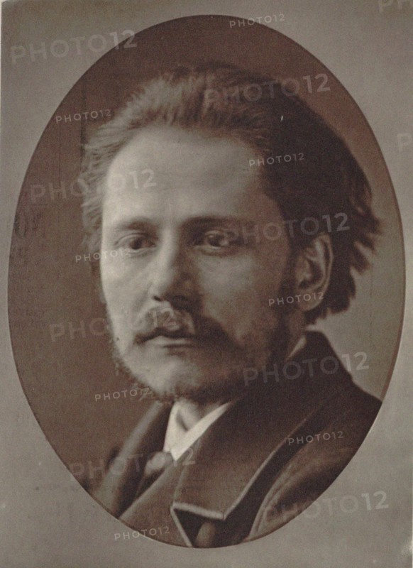 Portrait of the composer Jules Massenet (1842-1912), 1877. Creator: Petit, Pierre Lanith (1831-1909).