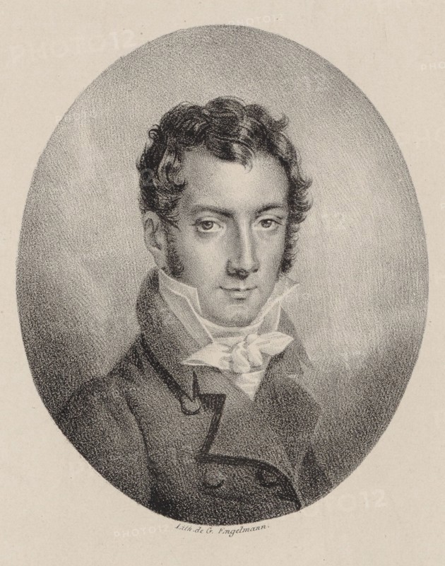 Portrait of the violinist and composer Josef Mayseder (1789-1863). Creator: Engelmann, Godefroy (1788-1839).