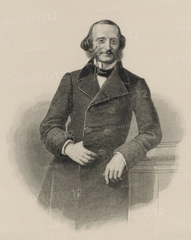 Portrait of Jacques Offenbach (1819-1880), 1860. Creator: Weger, August (1823-1892).