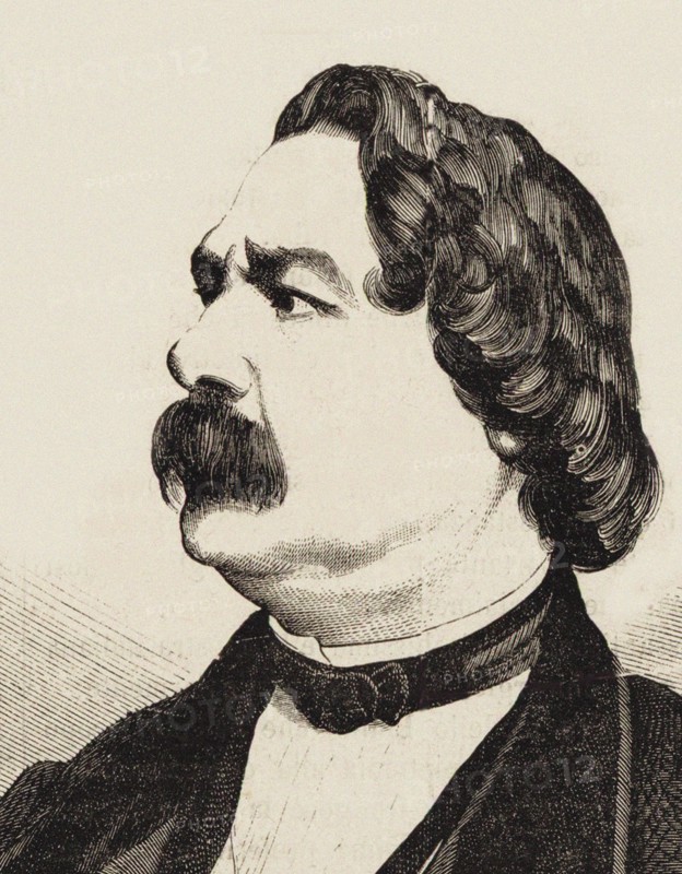 Portrait of the Composer Enrico Petrella (1813-1877) , ca 1855. Creator: Gonin, Francesco (1808-1889).