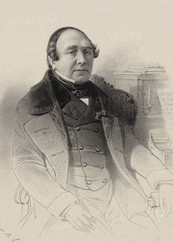 Portrait of the opera singer Louis Antoine Eléonore Ponchard (1787-1866) , 1850. Creator: Aumont, Pierre-Hippolyte (?-1865).
