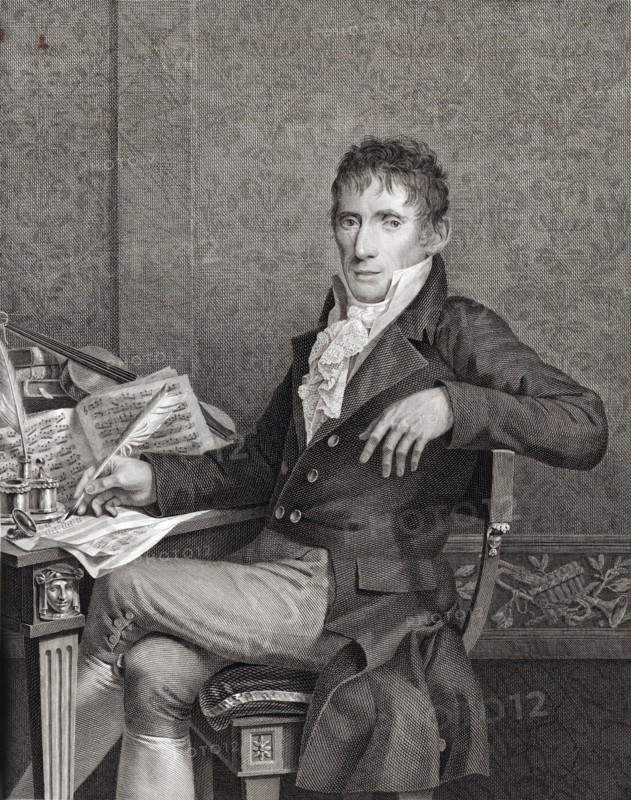 Portrait of the violinist and composer Alessandro Rolla (1757-1841) , c. 1810. Creator: Raggio, Vincenzo (active 1810-1830s).