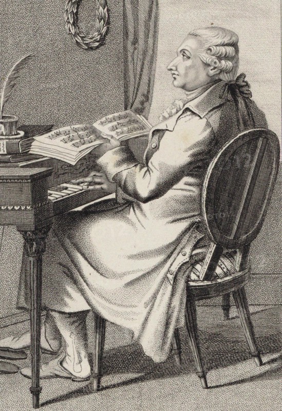 Portrait of the composer Antonio Sacchini (1730-1786), 1820. Creator: Rados, Luigi (1773-1840).