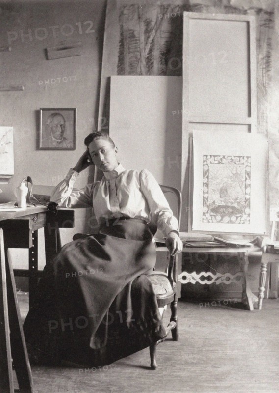 Portrait of Hilma af Klingt (1862-1944), c. 1900. Creator: Anonymous.