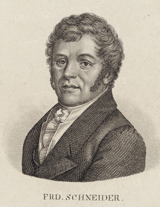 Portrait of the organist and composer Friedrich Schneider (1786-1853). Creator: Anonymous.