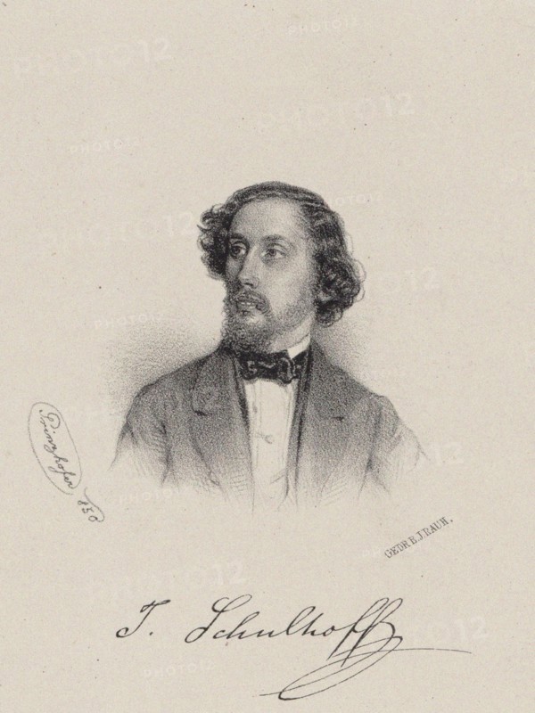 Portrait of the pianist and composer Julius Schulhoff (1825-1898) , 1850. Creator: Prinzhofer, August (1817-1885).