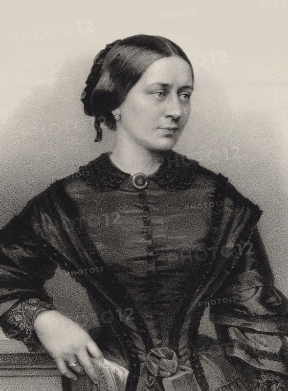 Portrait of Clara Schumann (1819-1896), 1860. Creator: Hanfstaengl, Franz (1804-1877).
