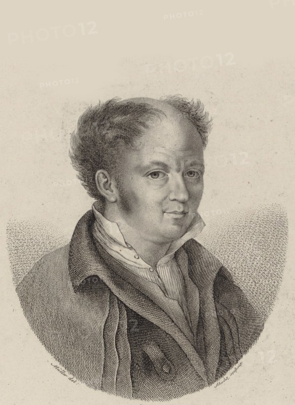 Portrait of the Composer Gottfried Weber (1779-1839) , ca 1820. Creator: Schalck, Heinrich Franz (1791-1832).