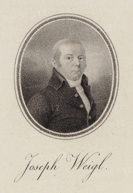 Portrait of the cellist Joseph Franz Weigl (1740-1820) , c. 1785. Creator: Anonymous.