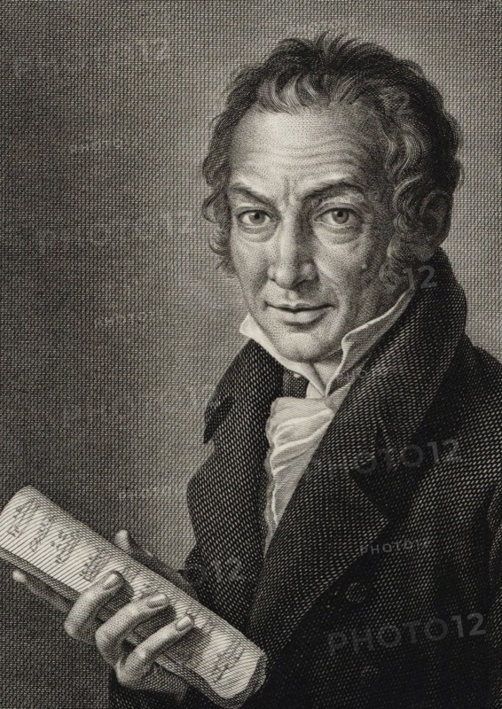Portrait of the Composer Nicola Antonio Zingarelli (1752-1837), 1816. Creator: Morghen, Guglielmo (1758-1833).