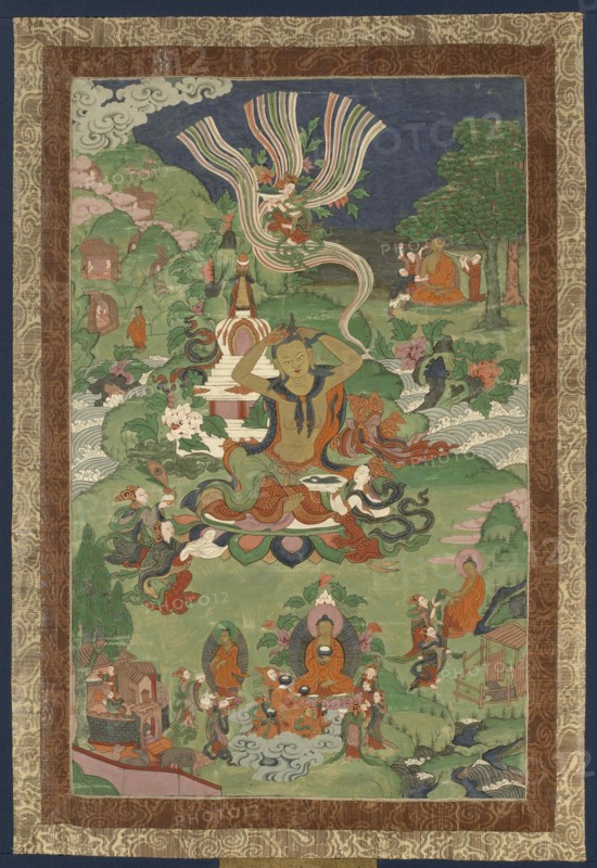 Thangka with Scenes from the Life of the Buddha, Second Half of the 19th cen.. Creator: Tibetan culture.