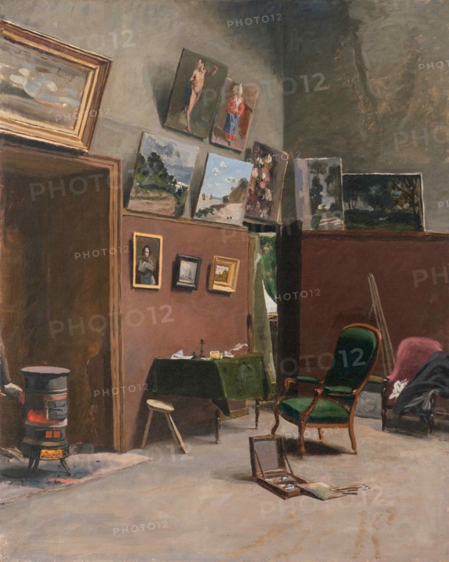 The studio of the artist at Rue Furstenberg, 1865. Creator: Bazille, Frédéric (1841-1870).