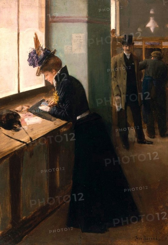 At the Telegraph. Creator: Béraud, Jean (1849-1936).