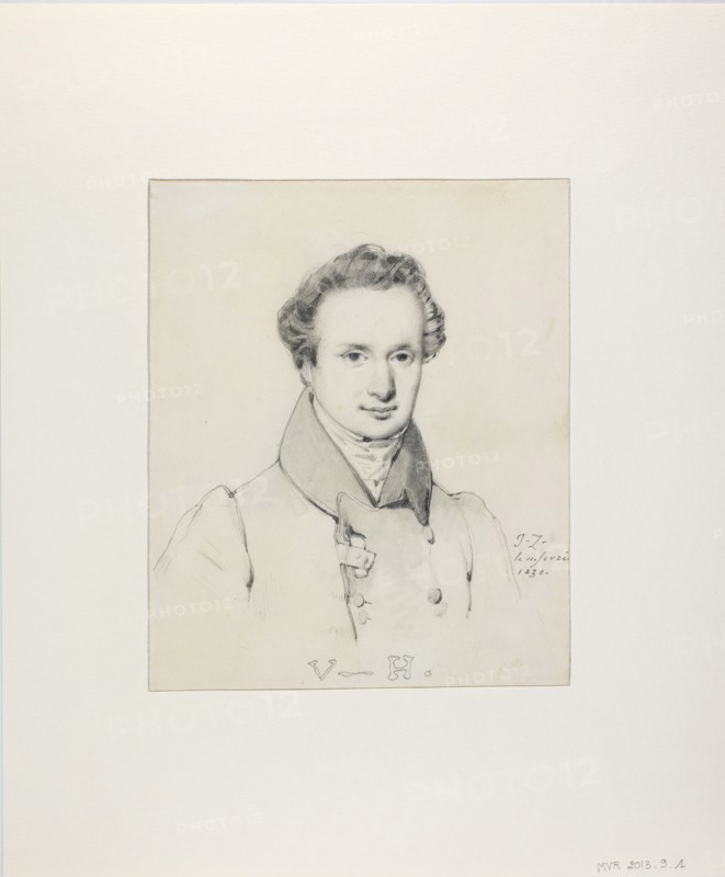 Portrait of Victor Hugo (1802-1885), 1830. Creator: Ziegler, Jules Claude (1804-1856).