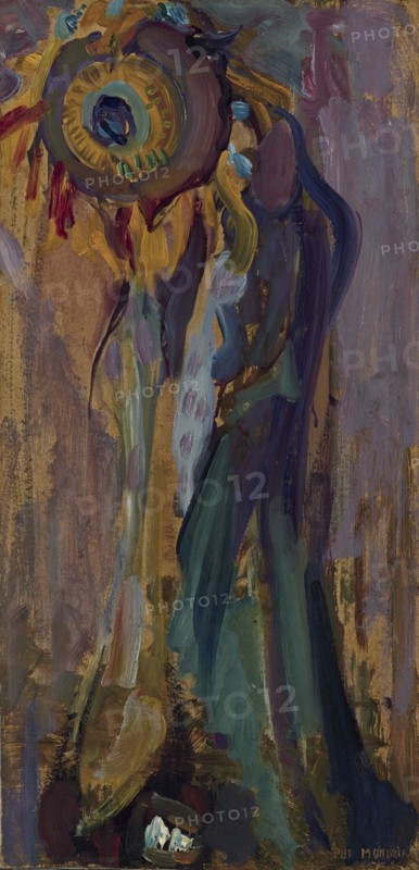 Dying sunflower I, 1908. Creator: Mondrian, Piet (1872-1944).