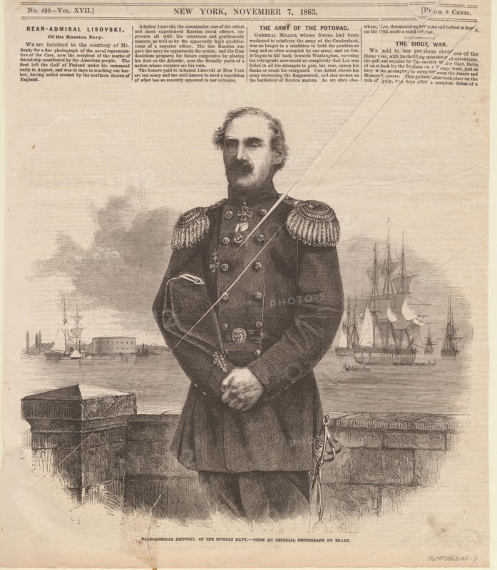 Admiral Stepan Stepanovich Lesovsky (1816-1866) in New York, 1863. Creator: Anonymous.