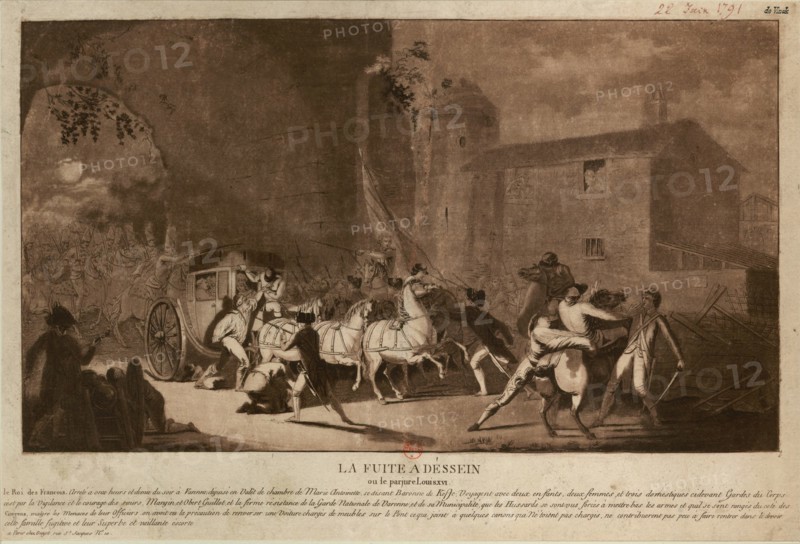 The Flight to Varennes (Fuite à Varennes), 1791. Creator: Guyot, Laurent (1756-1808).