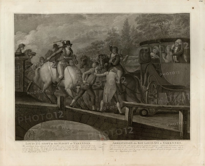 The arrest of Louis XVI and his family at Varennes, June 22, 1791, 1796. Creator: Bovi, Mariano (1757-1813).