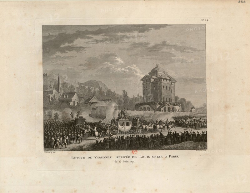 Return from Varennes, Arrival of Louis Capet in Paris, 1802. Creator: Duplessis-Bertaux, Jean (1747-1820).