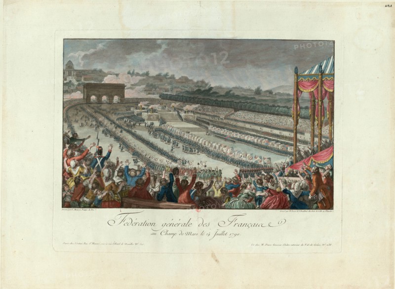The Festival of the Federation at Champ de Mars on 14 July 1790, 1790. Creator: Helman, Isidore Stanislas (1743-1806/9).