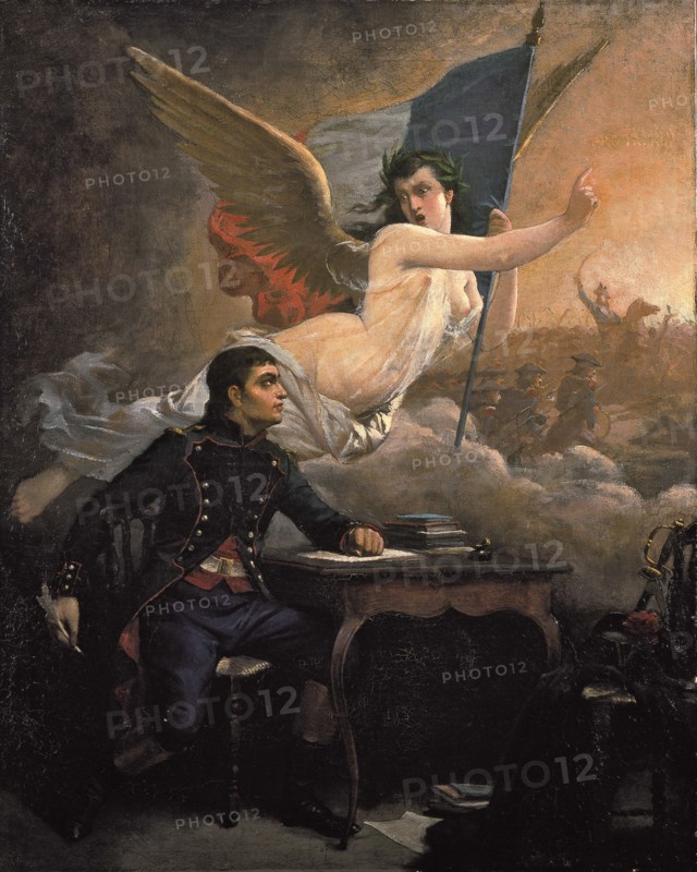 Rouget de Lisle composing the Marseillaise, c. 1875. Creator: Pinelli, Auguste (1823-after 1878).