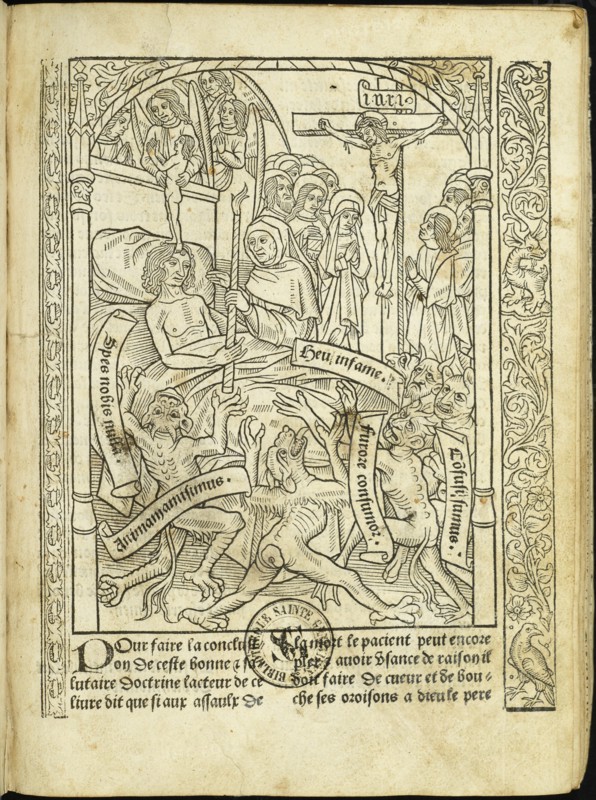 Ars moriendi (The Art of Dying), 1496. Creator: Anonymous.