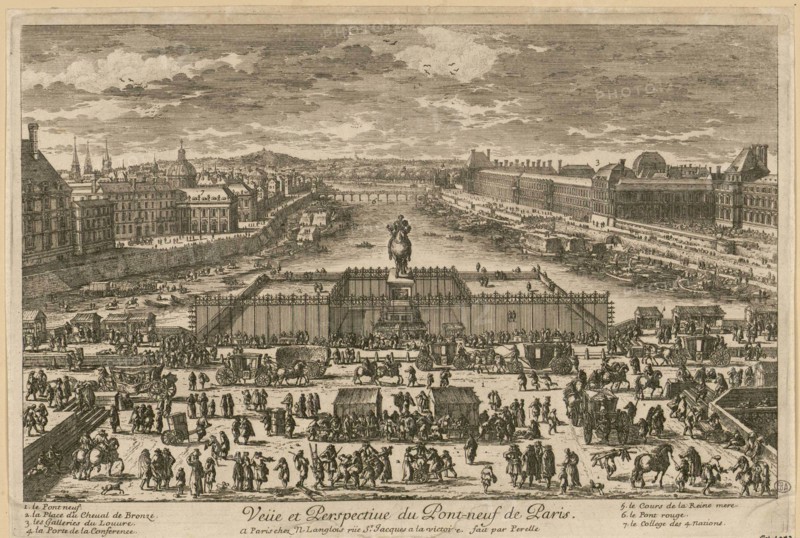 View of the Pont Neuf in Paris, Second Half of the 17th cen.. Creator: Pérelle, Adam (1638-1695).