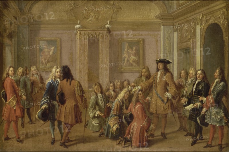 The first promotion of the Knights of Saint Louis by Louis XIV, Versailles May 8, 1693, 1710. Creator: Marot, François (1666-1719).
