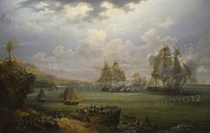 Fight of the frigate Poursuivante against the British ship Hercule, 28 June 1803, 1803. Creator: Crépin, Louis-Philippe (1772-1851).