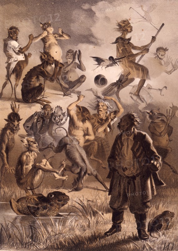Illustration for the tale "The Lost Letter" from "Evenings on a Farm Near Dikanka" by Nikolai Gogol, Creator: Pryanishnikov, Illarion Mikhailovich (1840-1894).
