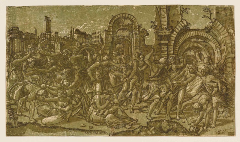 The Massacre of the Innocents (After Raphael), 1544. Creator: Monogrammist NDB (active c. 1520-1550).