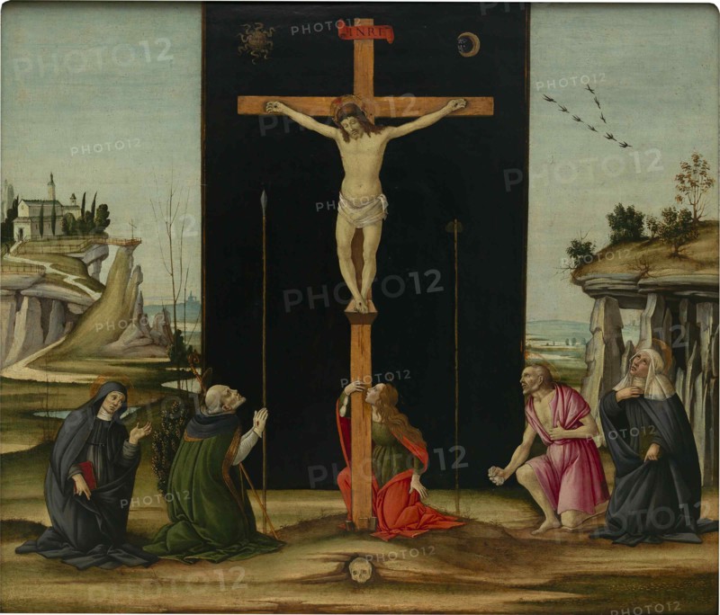 The Crucifixion with Saints, c. 1490. Creator: Botticelli, Sandro, (Workshop)  .