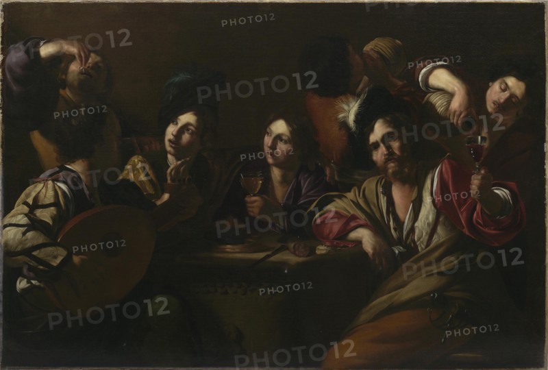 Tavern Scene, ca 1619. Creator: Manfredi, Bartolomeo (1587-1622).