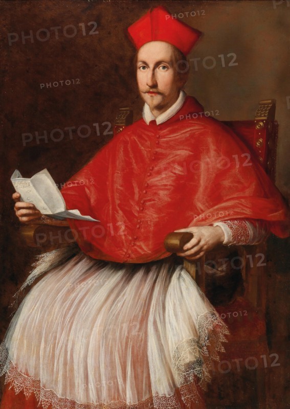 Portrait of Cardinal Francesco Barberini (1597-1679) , ca 1624. Creator: Leoni, Ottavio Maria (1578-1630).