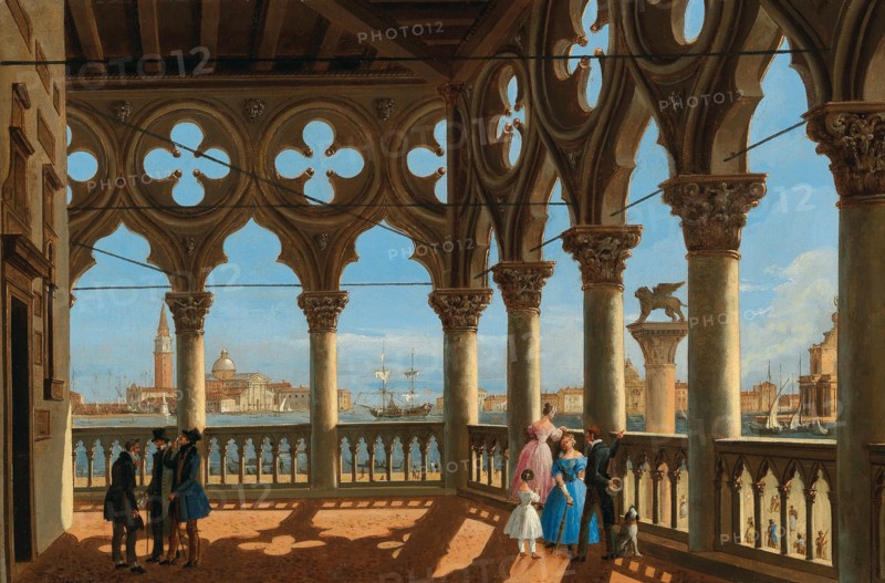 View of the Bacino di San Marco from the Loggia of the Palazzo Ducale, Venice. Creator: Chilone, Vincenzo (1758-1839).
