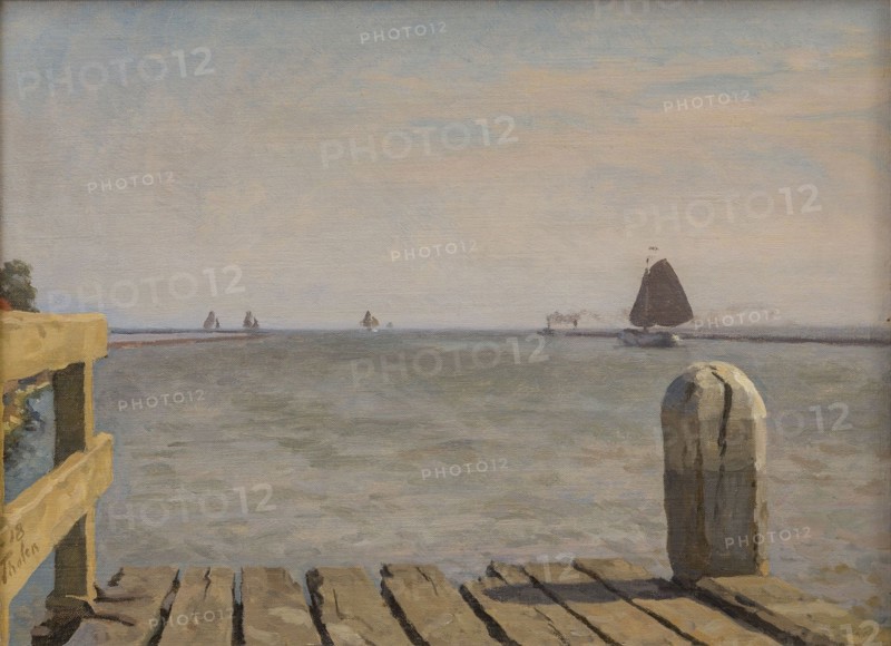 Pier in Enkhuizen, 1918. Creator: Tholen, Willem Bastiaan (1860-1931).