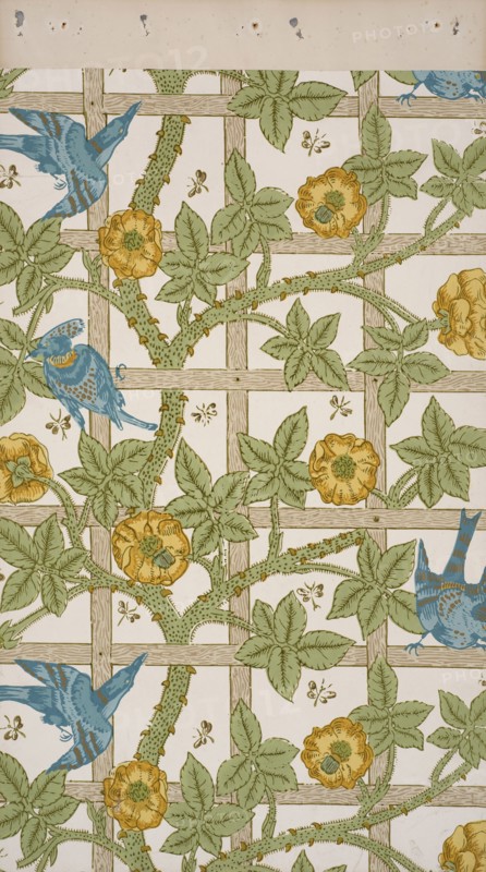 Trellis. Wallpaper, 1862. Creator: Morris, William (1834-1896).