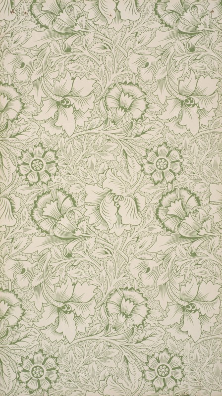 Pink and Poppy. Wallpaper , 1881. Creator: Morris, William (1834-1896).