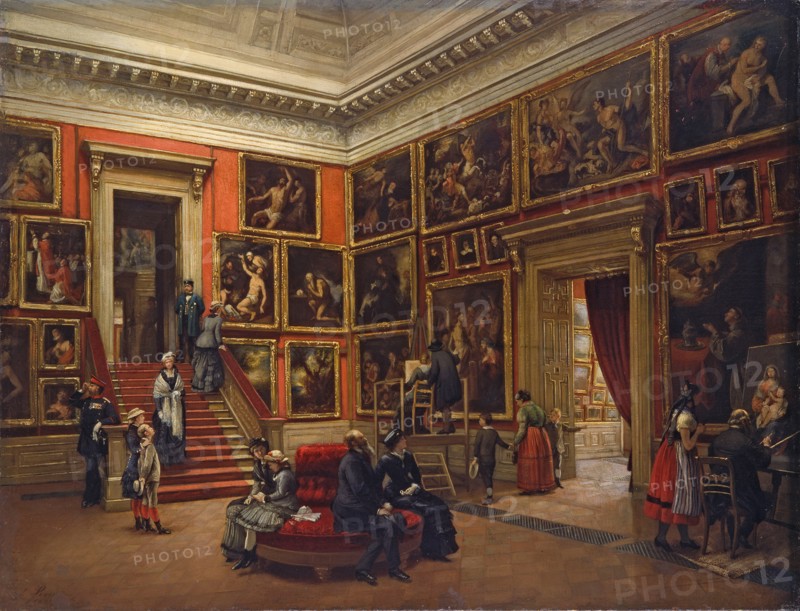 At the Dresden gallery, 1881. Creator: Preusser, Karl Louis (1845-1902).