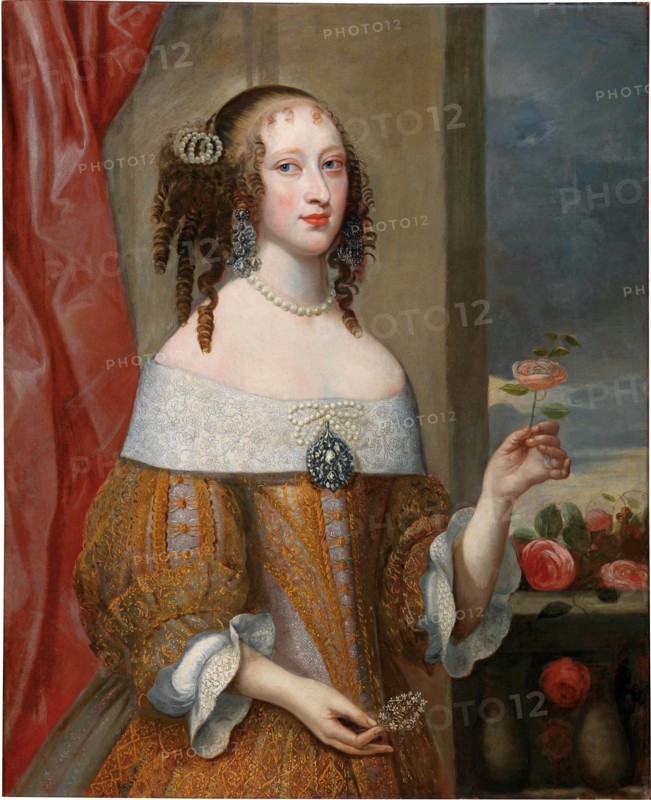 Portrait of Princess Henriette Adelaide of Savoy (1636-1676), Electress of Bavaria. Creator: Torret, Philibert (c. 1600-1669).