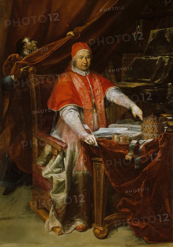 Portrait of the Pope Benedict XIV (1675-1758), 1740. Creator: Crespi, Giuseppe Maria (1665-1747).